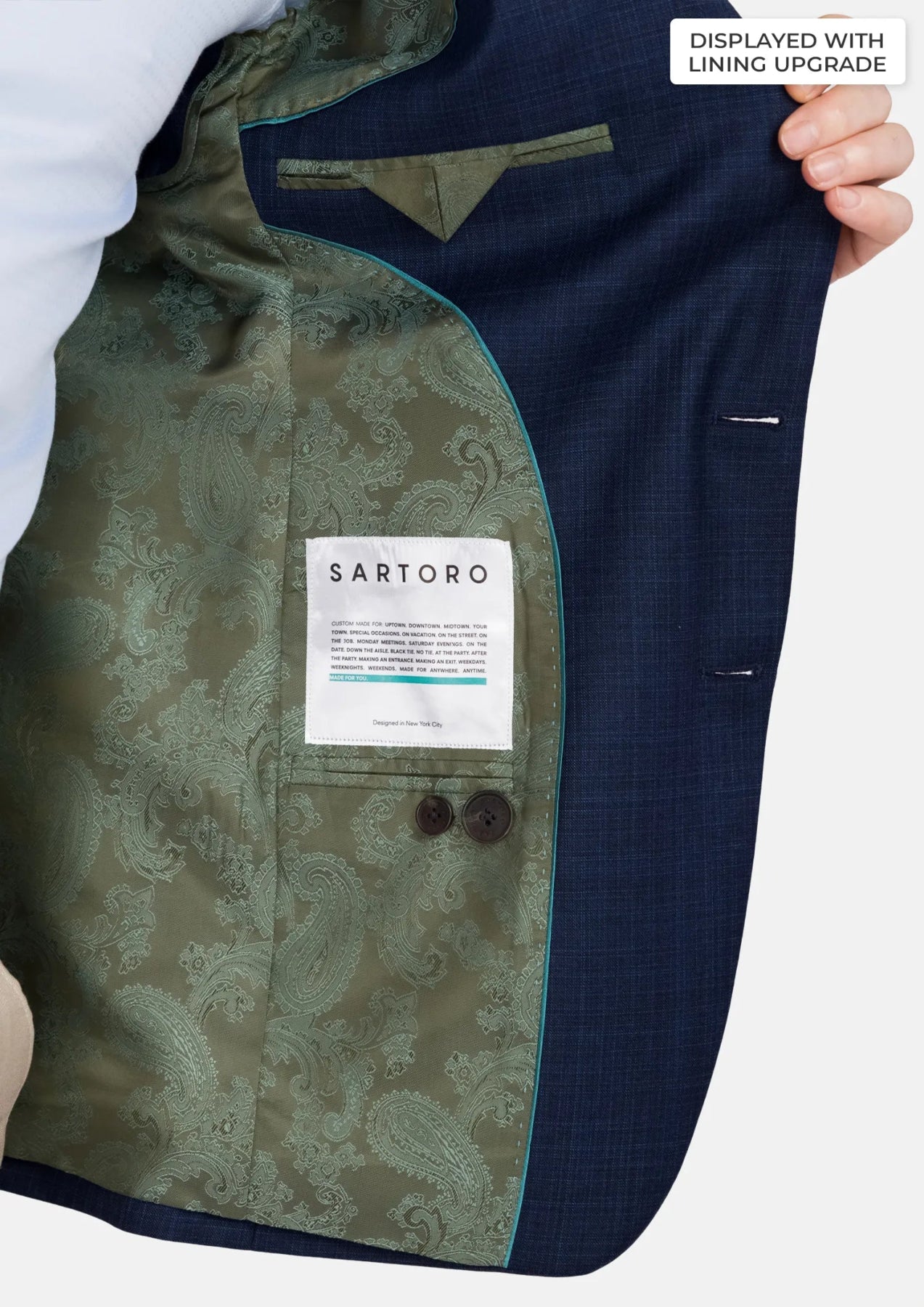Penn Blue Sharkskin Ellis Jacket - SARTORO
