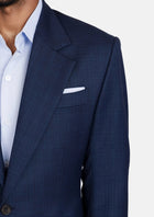 Penn Blue Sharkskin Ellis Jacket - SARTORO785