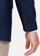 Penn Blue Sharkskin Ellis Jacket - SARTORO935