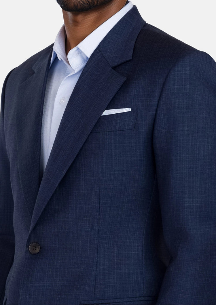 Penn Blue Sharkskin Ellis Jacket - SARTORO9