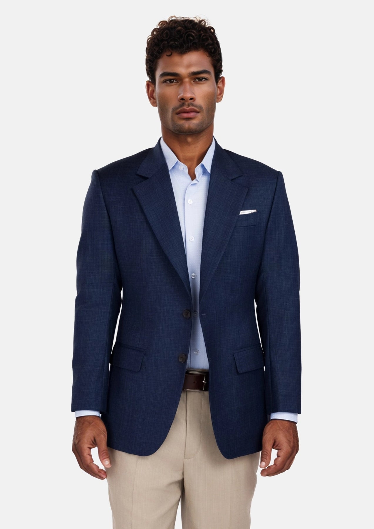 Penn Blue Sharkskin Ellis Jacket - SARTORO