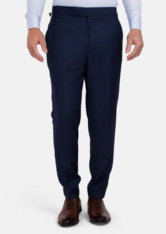 Penn Blue Sharkskin Pants - SARTORO