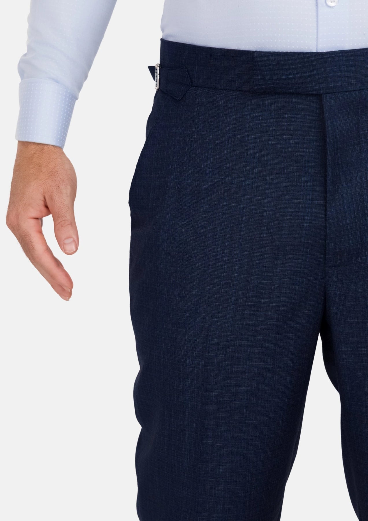 Penn Blue Sharkskin Pants - SARTORO