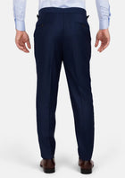 Penn Blue Sharkskin Pants - SARTORO541