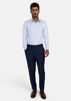 Penn Blue Sharkskin Pants - SARTORO807