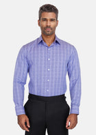 Periwinkle Prince of Wales Shirt - SARTORO604