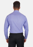 Periwinkle Prince of Wales Shirt - SARTORO820