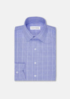 Periwinkle Prince of Wales Shirt - SARTORO113