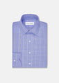 Periwinkle Prince of Wales Shirt - SARTORO