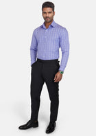 Periwinkle Prince of Wales Shirt - SARTORO777