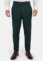 Phthalo Green Linen Pants - SARTORO79