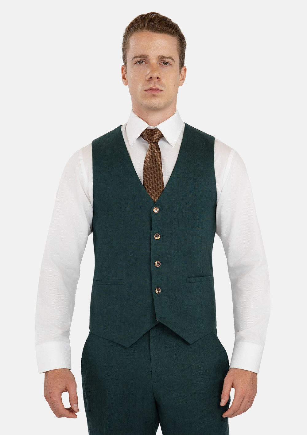 Phthalo Green Linen Vest151