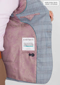 Polo Blue Windowpane Bamboo Jacket - SARTORO