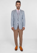Polo Blue Windowpane Bamboo Jacket - SARTORO