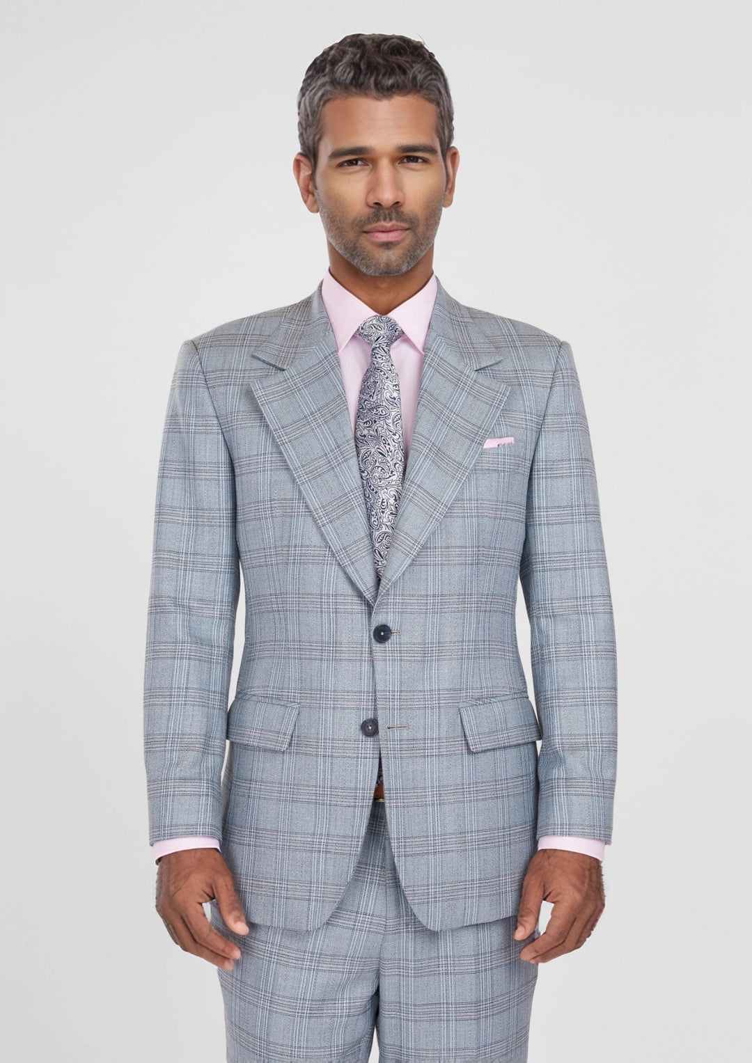 Polo Blue Windowpane Bamboo Suit - SARTORO