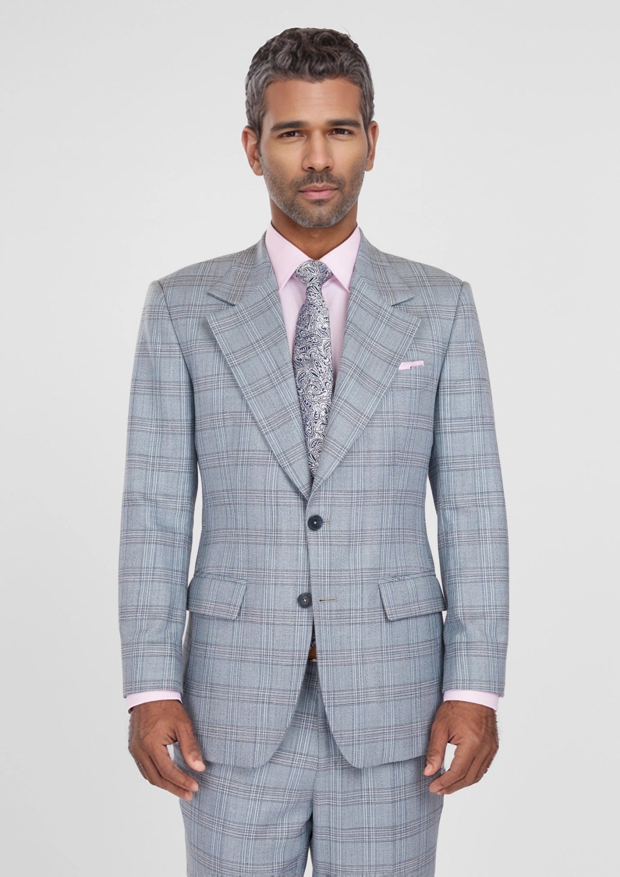Polo Blue Windowpane Bamboo Suit - SARTORO