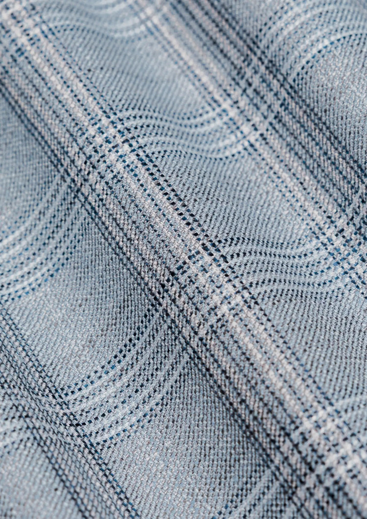 Polo Blue Windowpane Vest - SARTORO