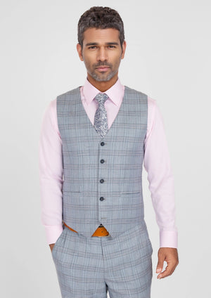 Polo Blue Windowpane Vest