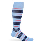 Powder Triple Stripe Dress Socks - SARTORO755