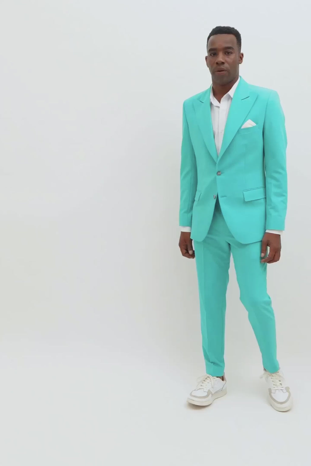 Hudson Aqua Blue Stretch Suit