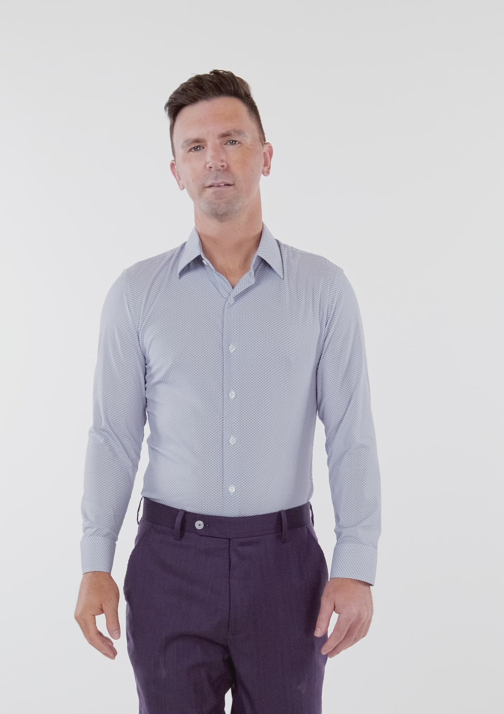 Cool Blue Geometric Shirt