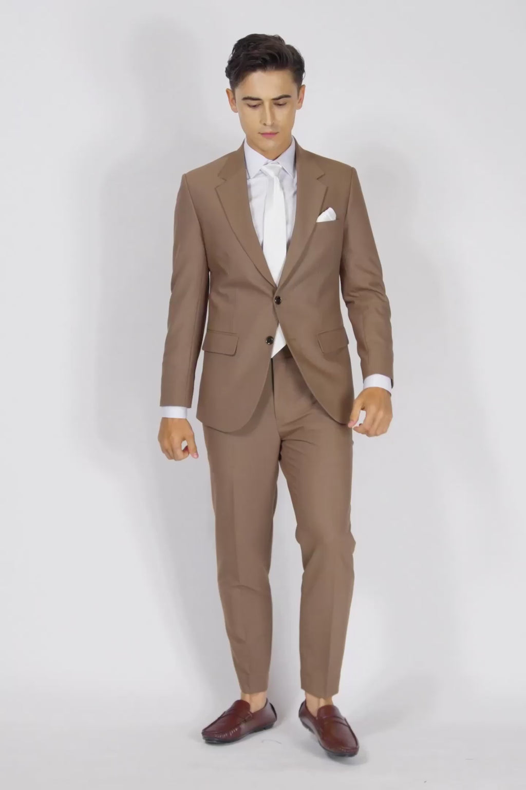 Astor Light Brown Stretch Suit