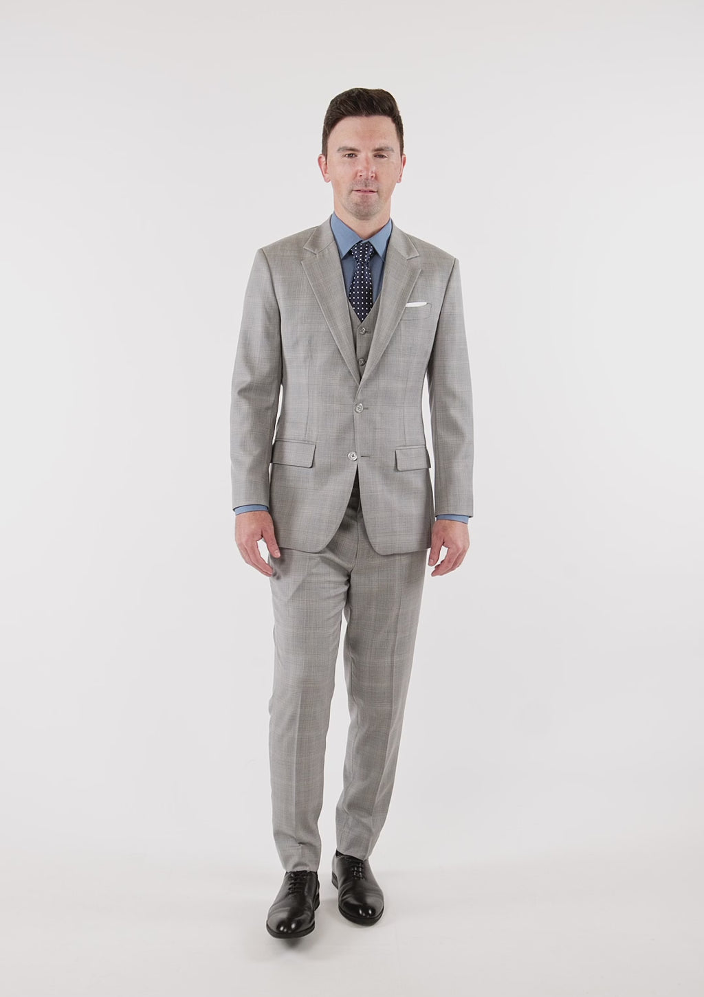 Spanish Grey Checked Astor Suit