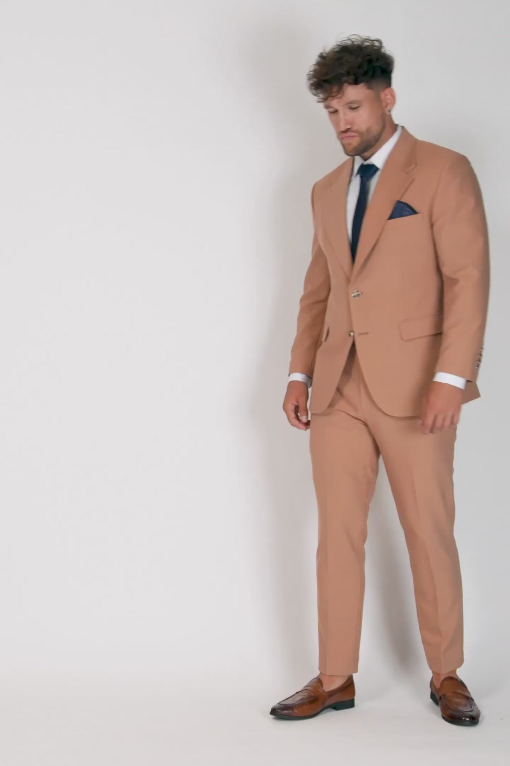 Ellis Camel Stretch Suit