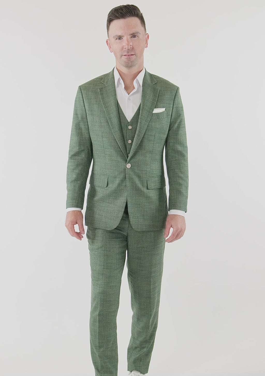 Lafayette Aspen Green Hopsack Suit