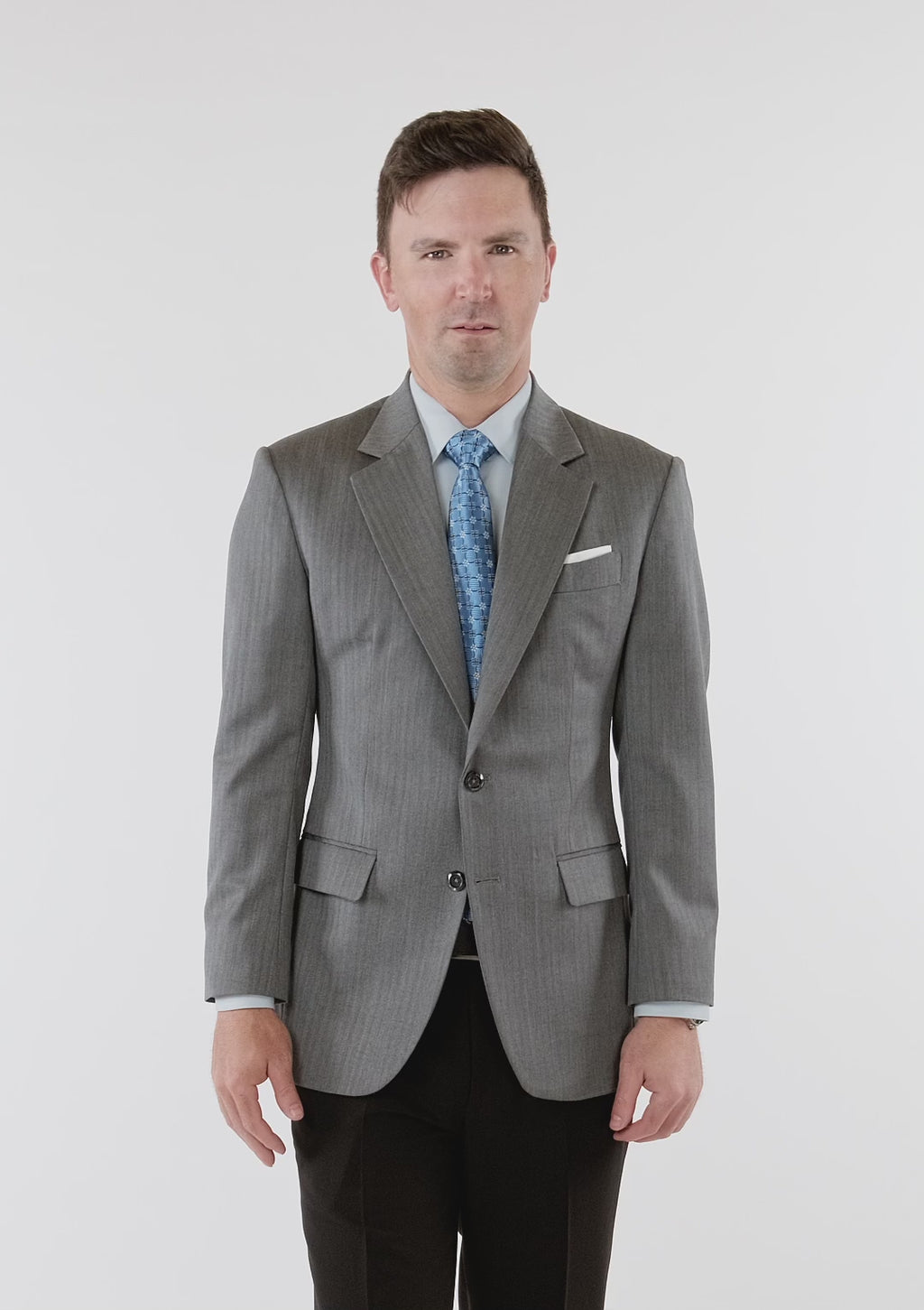 Mid Grey Herringbone Astor Jacket