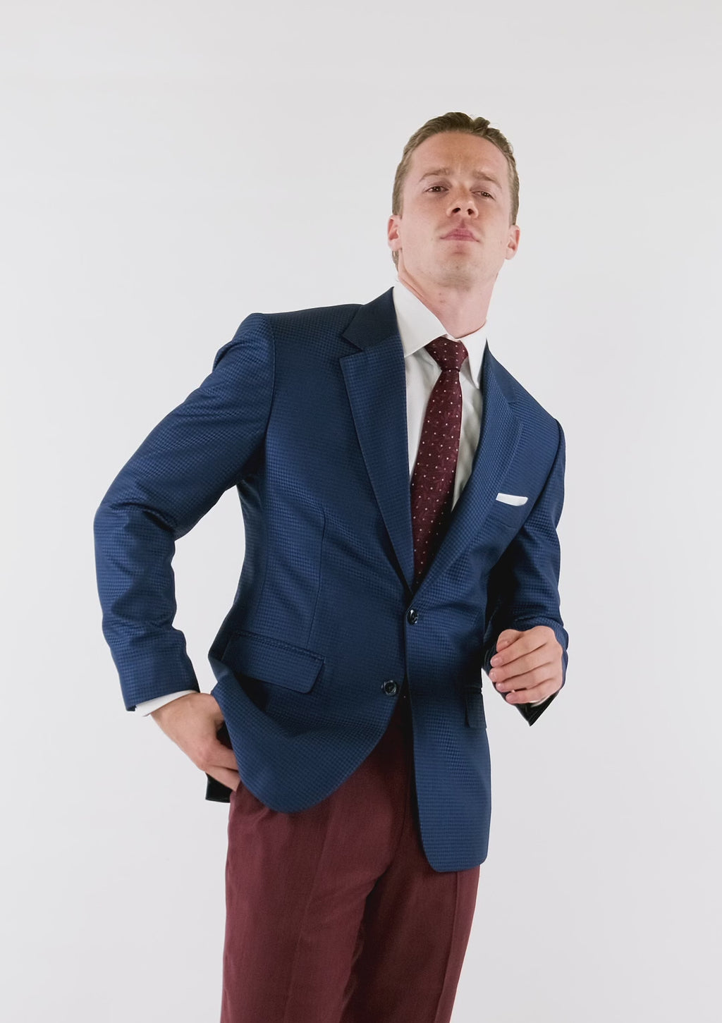 Astor Royal Blue Microcheck Jacket