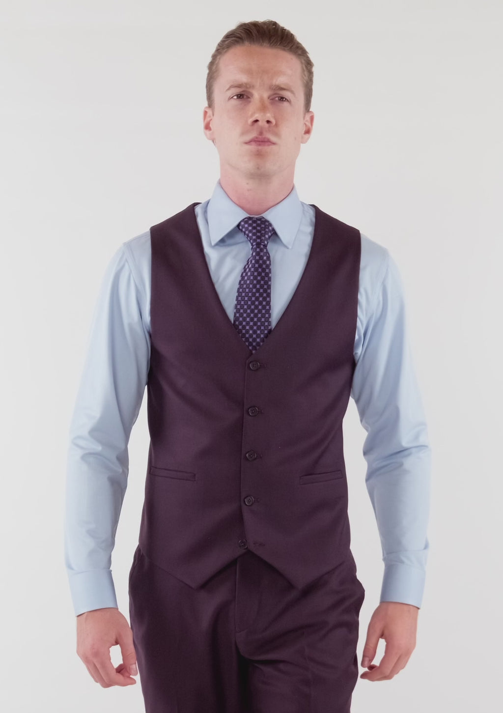 Obsidian Purple Italian Wool Vest