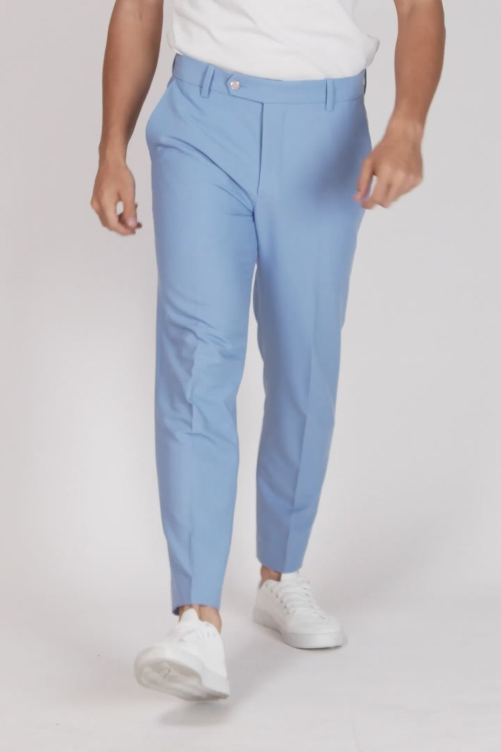 Icy Blue Stretch Pants