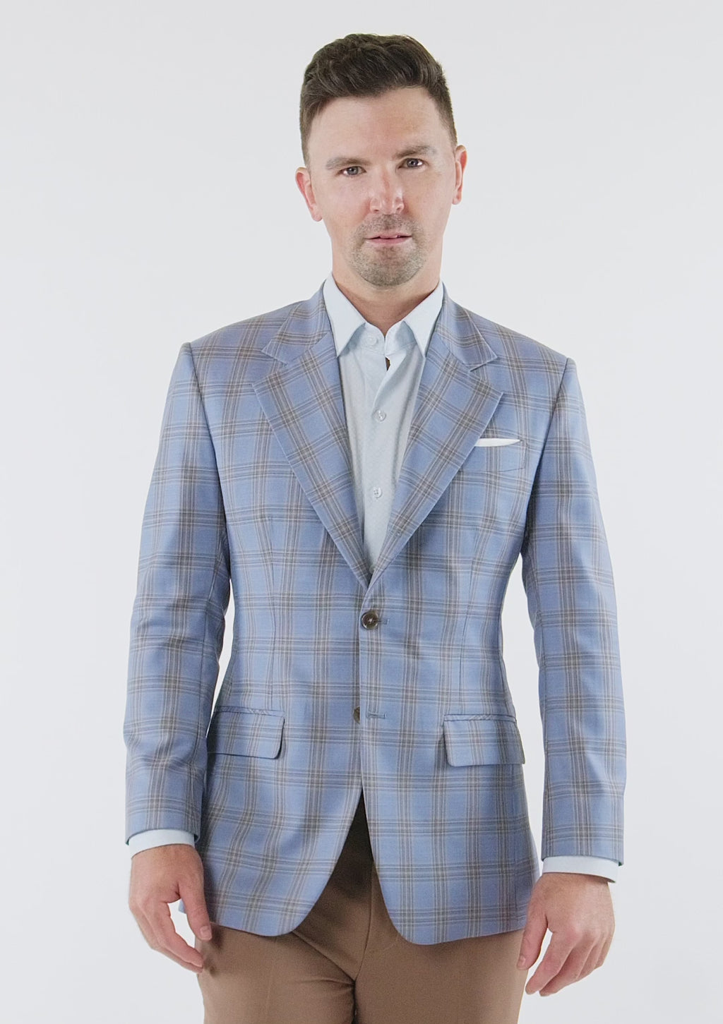 Vista Blue Checked Thompson Jacket
