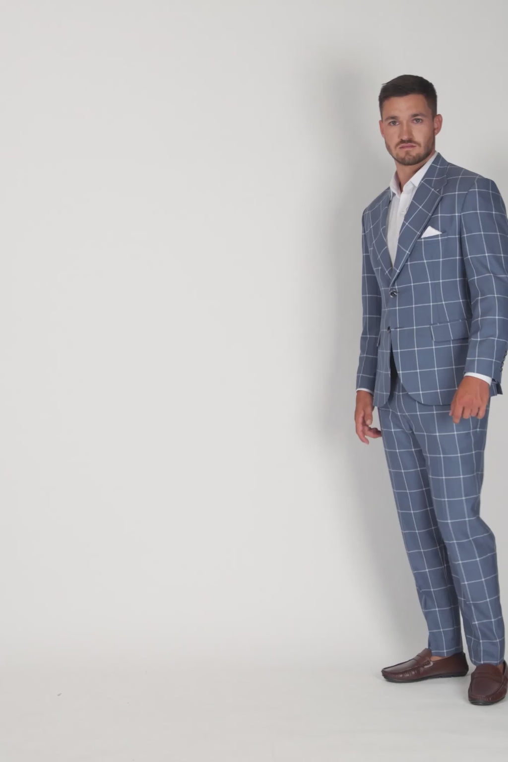 Ellis Blue Windowpane Suit