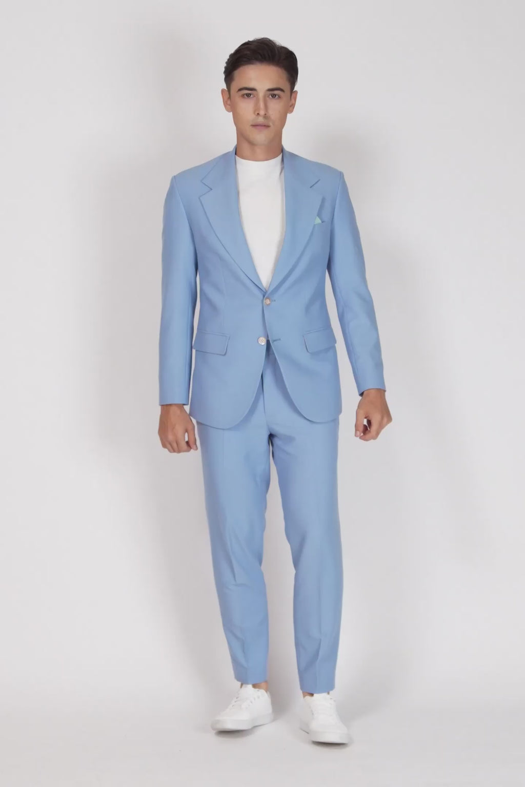 Ellis Icy Blue Stretch Suit