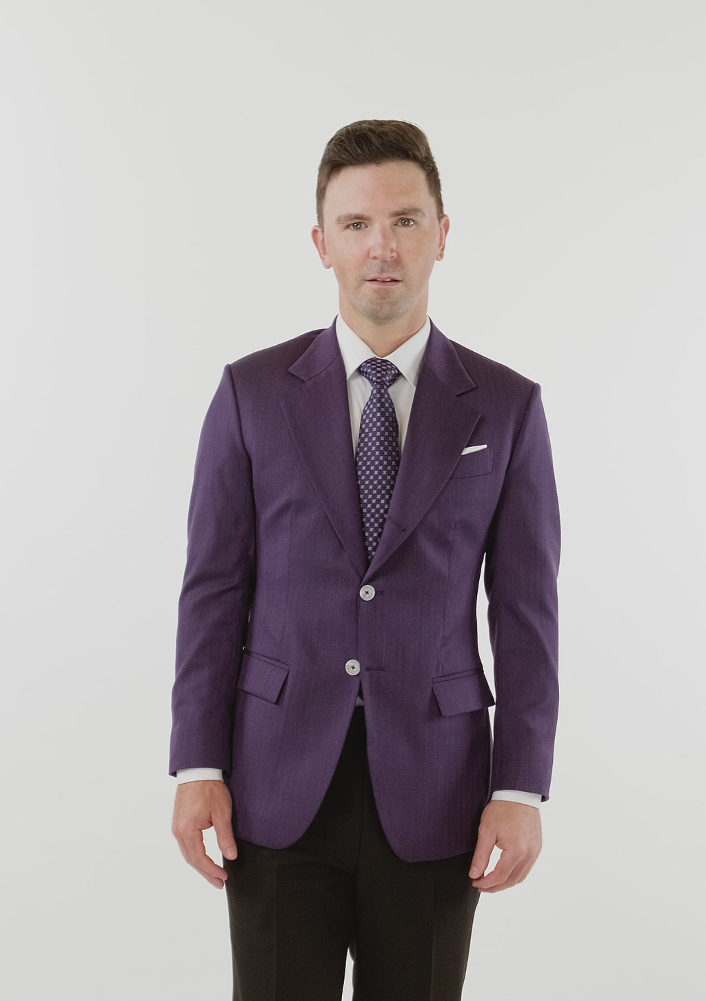 Violet Herringbone Thompson Jacket