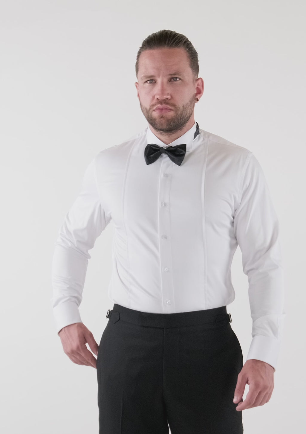 White Bamboo Tuxedo Shirt