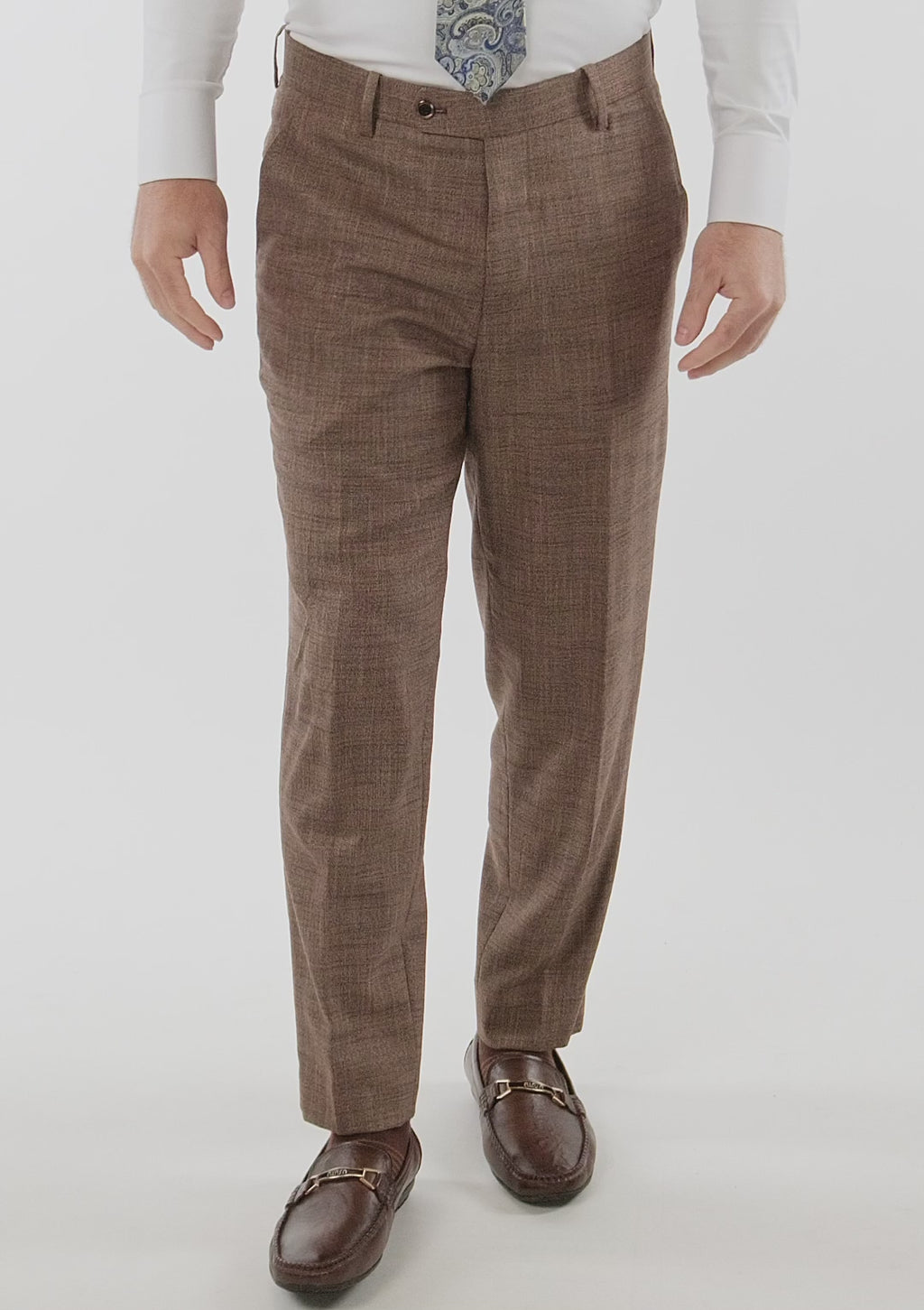 Tawny Brown Hopsack Pants