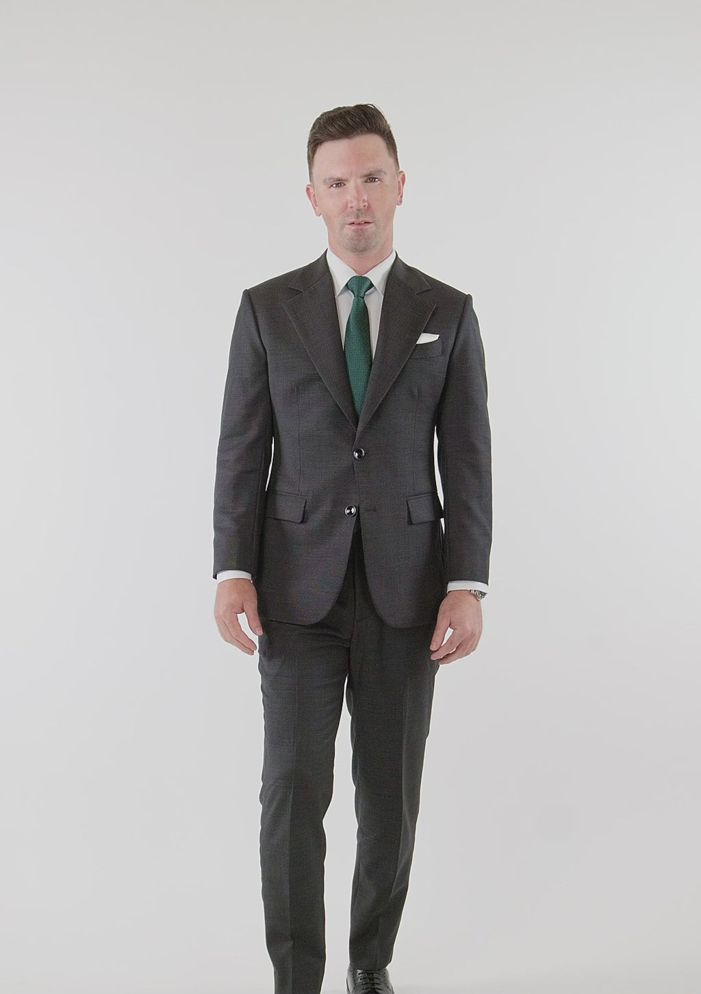 Ellis Black Pindot Suit