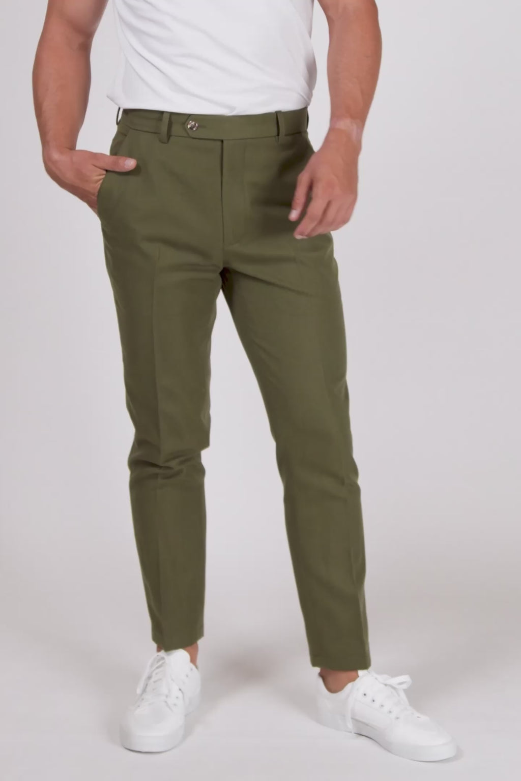 Olive Cotton Pants