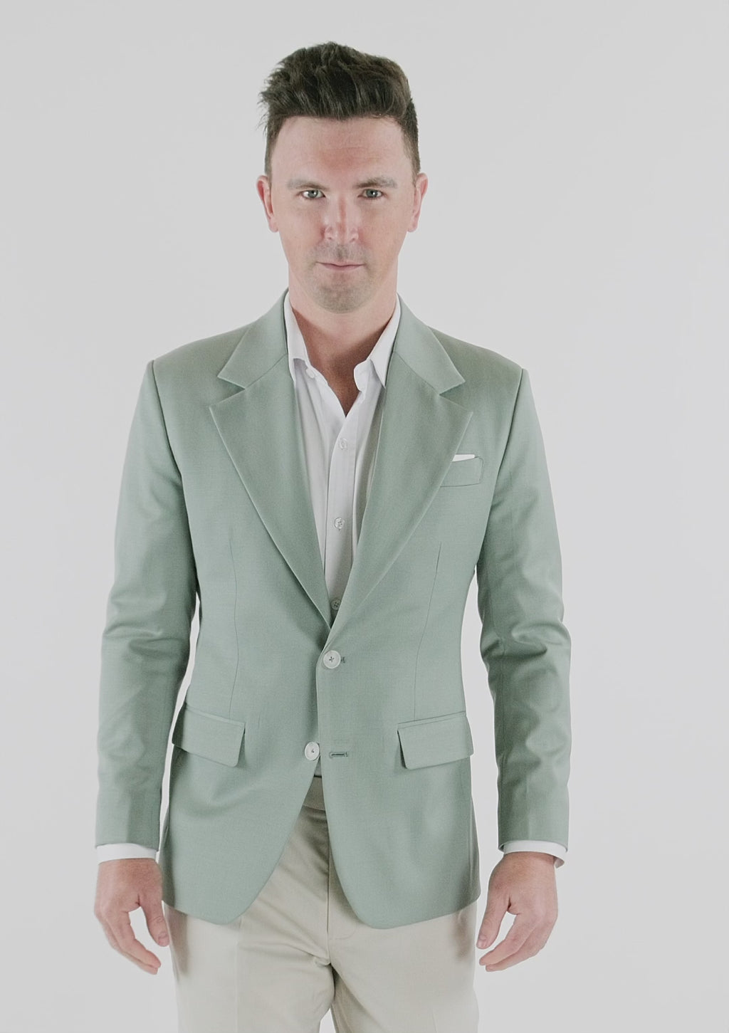 Jade Green Performance Wool Jacket