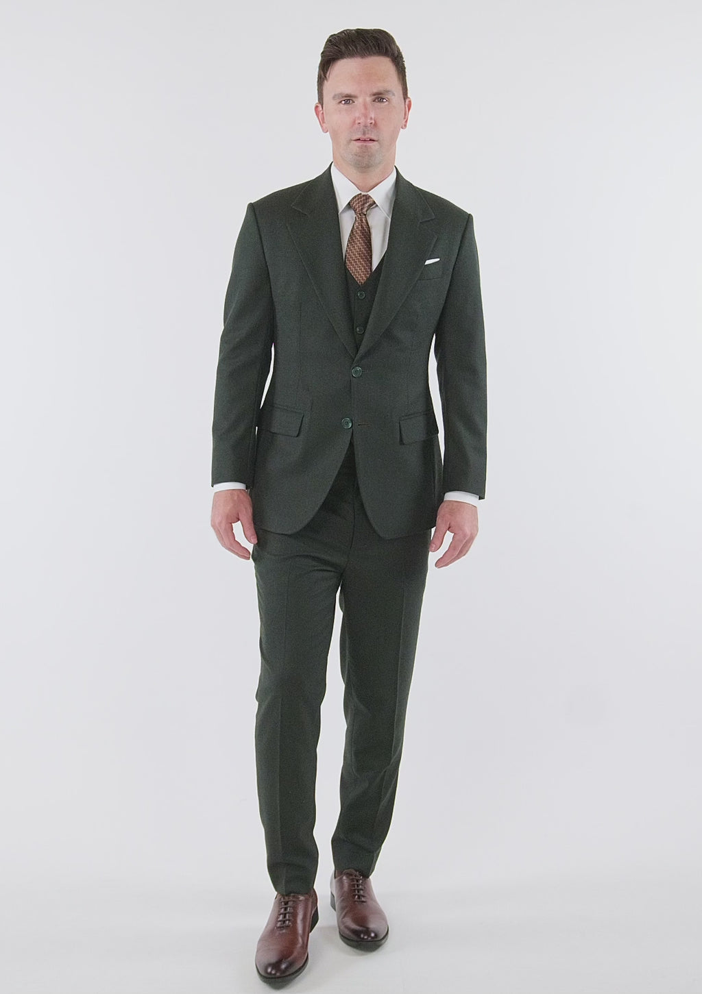 Forest Green Flannel Ellis Suit