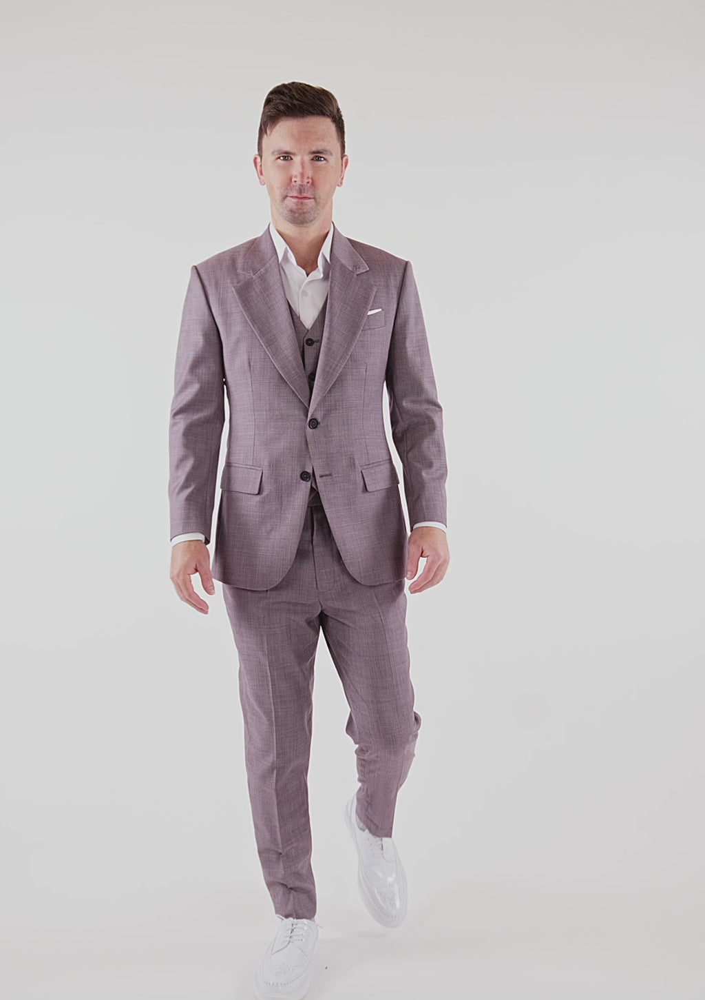 Wisteria Lilac Sharkskin Suit