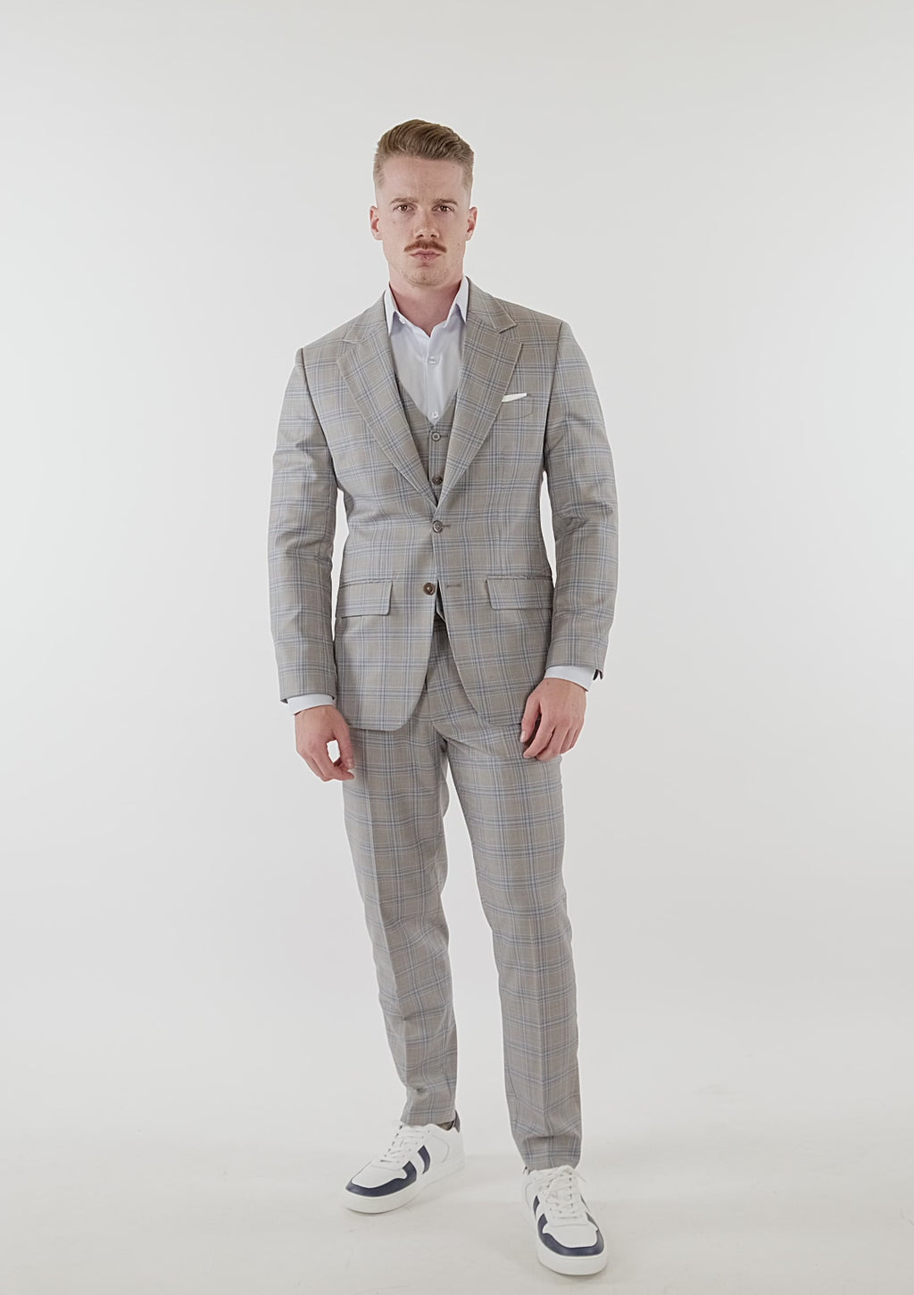 Milano Grey Checked Suit