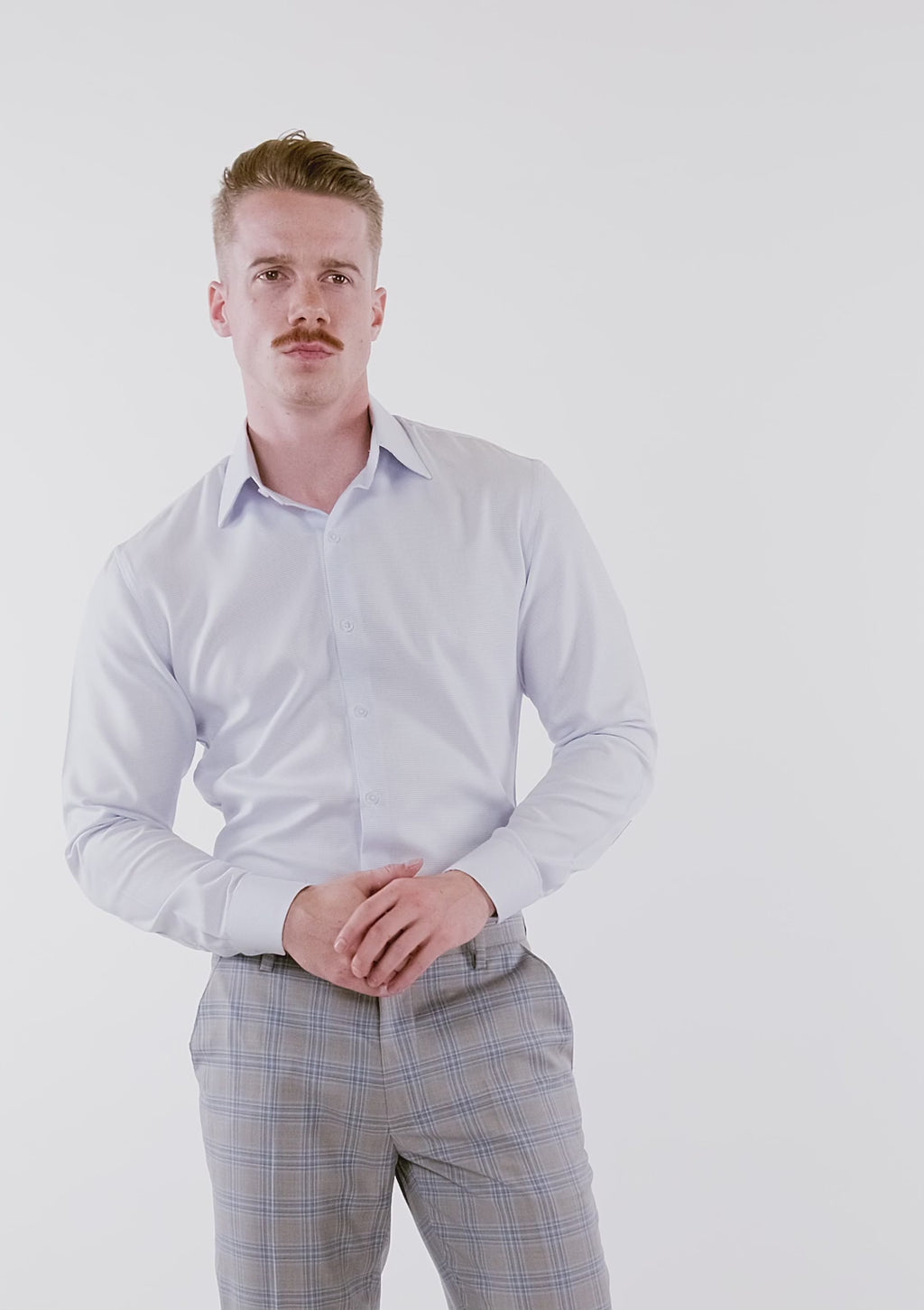 Light Blue Micro Oxford Shirt