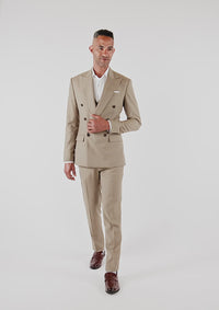 280158 Nobility Fashion 120s Light Brown Rockafeller Suit