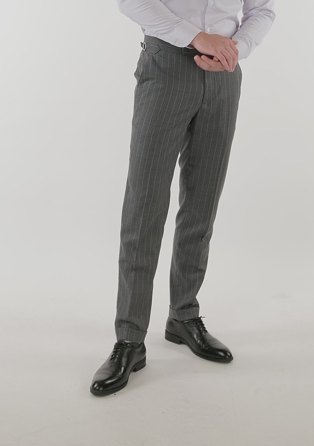 Nevada Grey Pinstripe Pants