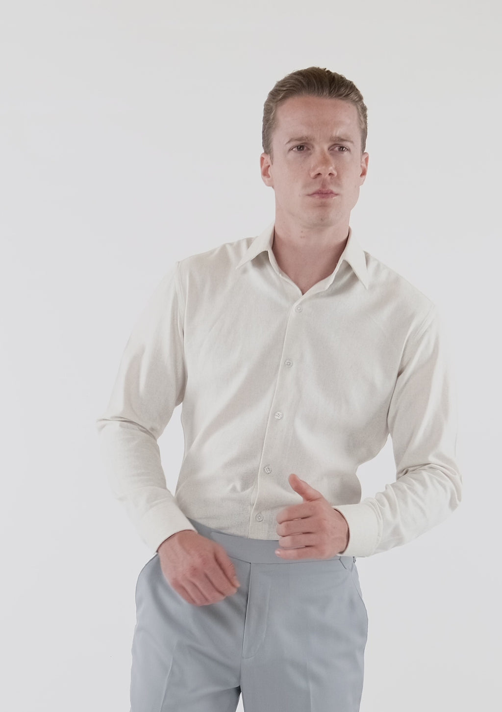 Sand Linen Blend Shirt