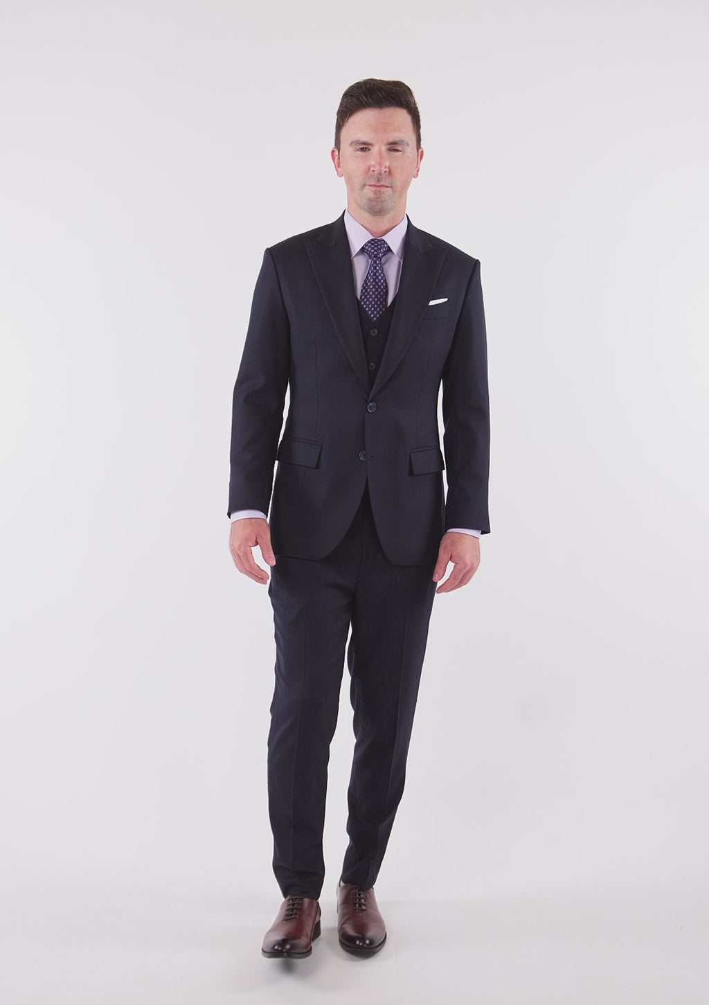 Deep Navy Herringbone Bryant Suit